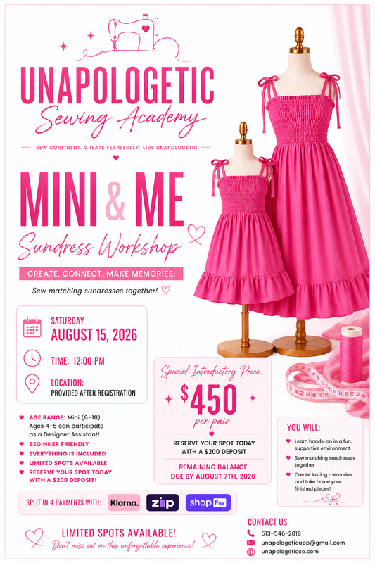 Mini & Me Sundress Workshop DEPOSIT